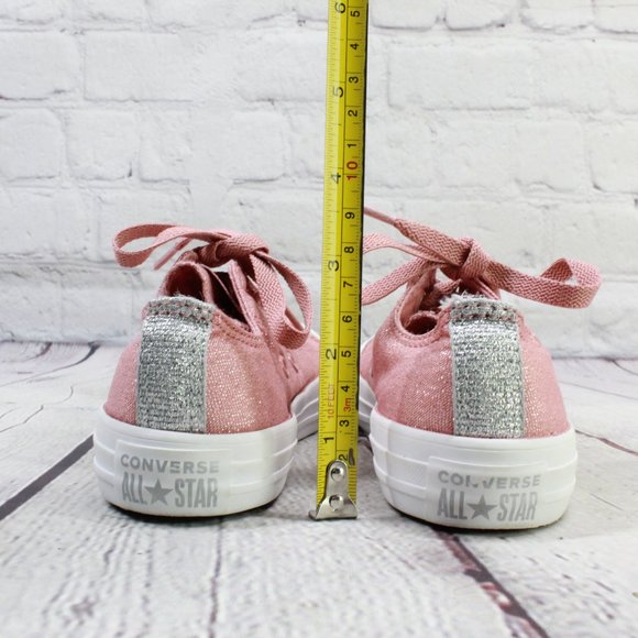 Converse Chuck Taylor All Star Pink Glitter Canvas Sneakers Size 13.5 - Picture 8 of 9